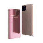 For iPhone 11 Ultra-Thin Light Weight Grid Plated Mirror Phone Case(Rose Gold)