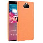 For Sony Xperia 8 Shockproof Crocodile Texture PC + PU Case(Orange)