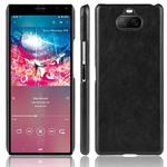 For Sony Xperia 8  Shockproof Litchi Texture PC + PU Case(Black)