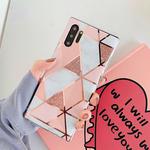 For Galaxy Note 10 Pro  Plating Colorful Geometric Pattern Mosaic Marble TPU Mobile Phone Case(Pink PJ1)