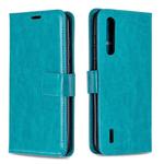 For Xiaomi Mi 9 Lite / CC9 Crazy Horse Texture Horizontal Flip Leather Case with Holder & Card Slots & Wallet & Photo Frame(Blue)