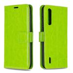 For Xiaomi Mi 9 Lite / CC9 Crazy Horse Texture Horizontal Flip Leather Case with Holder & Card Slots & Wallet & Photo Frame(Green)