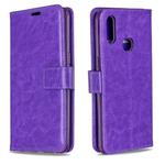 For Galaxy A10s  Crazy Horse Texture Horizontal Flip Leather Case with Holder & Card Slots & Wallet & Photo Frame(Purple)