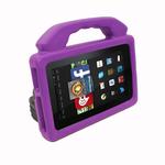 For Kindle Fire HD 7  Shockproof EVA Thumb Stand Tablet Shell(Purple)
