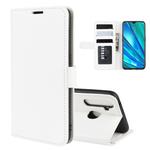 For OPPO Realme 5 Pro R64 Texture Single Fold Horizontal Flip Leather Case with Holder & Card Slots & Wallet(White)