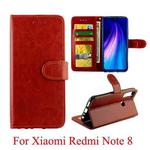 For Xiaomi Redmi Note 8 Crazy Horse Texture Horizontal Flip Leather Case with Holder & Card Slots & Wallet & Photo Frame(Brown)