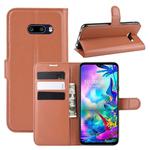 For LG G8X ThinQ   Litchi Texture Horizontal Flip Leather Case with Wallet & Holder & Card Slots(Brown)