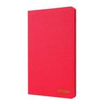 For Galaxy Tab a 10.1 (2019) T510 /T515 Cloth Teature Horizontal Flip PU Leather Case with with Holder & Card Slots(Red)