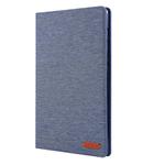 For Galaxy Tab S6 / T860 / T865 Cloth Teature Horizontal Flip PU Leather Case with with Holder & Card Slots & Pen Slot(Dark Blue)