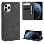 For iPhone 11 Pro Retro-skin Business Magnetic Suction Leather Case with Purse-Bracket-Chuck(Black)
