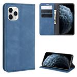 For iPhone 11 Pro Retro-skin Business Magnetic Suction Leather Case with Purse-Bracket-Chuck(Dark Blue)