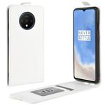 For OnePlus 7T  Crazy Horse Vertical Flip Leather Protective Case(White)