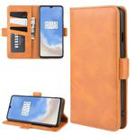 For OnePlus 7T Dual-side Magnetic Buckle Horizontal Flip Leather Case with Holder & Card Slots & Wallet & Photo Frame(Yellow)