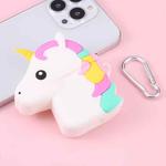 For Apple AirPods 1/2 Generation Universal Cute Cartoon Unicorn Bluetooth Headphone Protective Case(White)