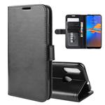 For Motorola Moto E6 Plus R64 Texture Single Fold Horizontal Flip Leather Case with Holder & Card Slots & Wallet(Black)