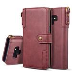 For Galaxy Note9 Cowhide Texture Horizontal Flip Leather Case with Holder & Card Slots & Wallet & Lanyard(Red)