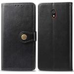 For Xiaomi Redmi 8A  Retro Solid Color Leather Buckle Mobile Phone Protection Leather Case with Photo Frame & Card Slot & Wallet & Bracket Function(Black)