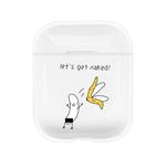For Apple AirPods 1 / 2 Fashion Transparent Silicone TPU Bluetooth Earphone Protective Case(Banana)