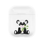 For Apple AirPods 1 / 2 Fashion Transparent Silicone TPU Bluetooth Earphone Protective Case(Bamboo Bear)