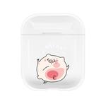 For Apple AirPods 1 / 2 Fashion Transparent Silicone TPU Bluetooth Earphone Protective Case(Pig in the face)
