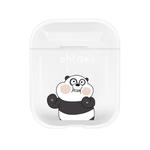 For Apple AirPods 1 / 2 Fashion Transparent Silicone TPU Bluetooth Earphone Protective Case(Face Panda)