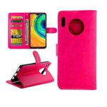 For Huawei Mate 30 Crazy Horse Texture Horizontal Flip Leather Case with Holder & Card Slots & Wallet & Photo Frame(Magenta)