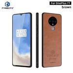 For Oneplus 7T PINWUYO Pin Rui Series Classical Leather, PC + TPU + PU Leather Waterproof And Anti-fall All-inclusive Protective Shell(Brown)