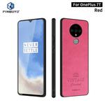For Oneplus 7T PINWUYO Pin Rui Series Classical Leather, PC + TPU + PU Leather Waterproof And Anti-fall All-inclusive Protective Shell(Red)