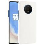 For OnePlus 7T  Shockproof Crocodile Texture PC + PU Case(White)