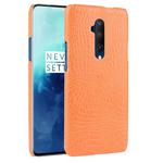 For OnePlus 7T Pro  Shockproof Crocodile Texture PC + PU Case(Orange)