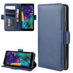 For LG K30 2019 / X2 2019 Wallet Stand Leather Cell Phone Case with Wallet & Holder & Card Slots(Dark Blue)