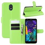 For LG K30 2019/X2 2019 Litchi Texture Horizontal Flip Leather Case with Wallet & Holder & Card Slots(Green)