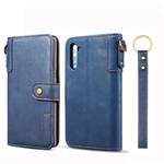 For Galaxy Note10 Cowhide Texture Horizontal Flip Leather Case with Holder & Card Slots & Wallet & Lanyard(Blue)