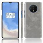 For OnePlus 7T Shockproof Litchi Texture PC + PU Case(Gray)