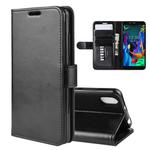 For LG K20 (2019) R64 Texture Single Fold Horizontal Flip Leather Case with Holder & Card Slots & Wallet(Black)