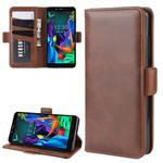 For LG K20 (2019) Wallet Stand Leather Cell Phone Case with Wallet & Holder & Card Slots(Brown)