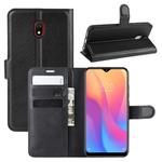 For Xiaomi Redmi 8A Litchi Texture Horizontal Flip Leather Case with Wallet & Holder & Card Slots(Black)