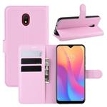 For Xiaomi Redmi 8A Litchi Texture Horizontal Flip Leather Case with Wallet & Holder & Card Slots(Pink)