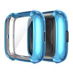 ENKAY Hat-prince Full Coverage Electroplate TPU Case for Fitbit Versa 2(Blue)