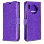 For Huawei Mate 30 Crazy Horse Texture Horizontal Flip Leather Case with Holder & Card Slots & Wallet & Photo Frame(Purple)