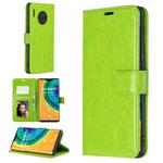 For Huawei Mate 30 Pro Crazy Horse Texture Horizontal Flip Leather Case with Holder & Card Slots & Wallet & Photo Frame(Green)