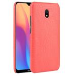 For Xiaomi Redmi 8A  Shockproof Crocodile Texture PC + PU Case(Red)