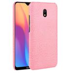 For Xiaomi Redmi 8A  Shockproof Crocodile Texture PC + PU Case(Pink)