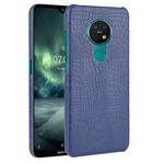 For Nokia 7.2 / 6.2 Shockproof Crocodile Texture PC + PU Case(Blue)