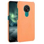 For Nokia 7.2 / 6.2 Shockproof Crocodile Texture PC + PU Case(Orange)