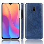 For Xiaomi Redmi 8A Shockproof Litchi Texture PC + PU Case(Blue)