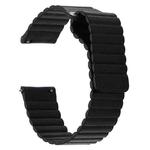 For Samsung Gear S2 / Active2  20mm Magnetic Buckle Leather Watch Band(black)