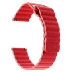 For Samsung Gear S2 / Active2  20mm Magnetic Buckle Leather Watch Band(red)