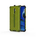 For Oppo Reno2 Z Shockproof Honeycomb PC + TPU Case(Green)