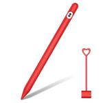 Suitable For Apple Pencil1 Generation StylusTouch Pen Silicone Protective Cover Pen Cap(Red)